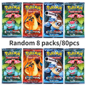 Planet Gates Random 80PCS-E Random 40/80 PCS Pokemon Cards Deck Box Pikachu English Party Games Tabletop Matchmaking Card Set Pokemon Cards' Album Kids Toys