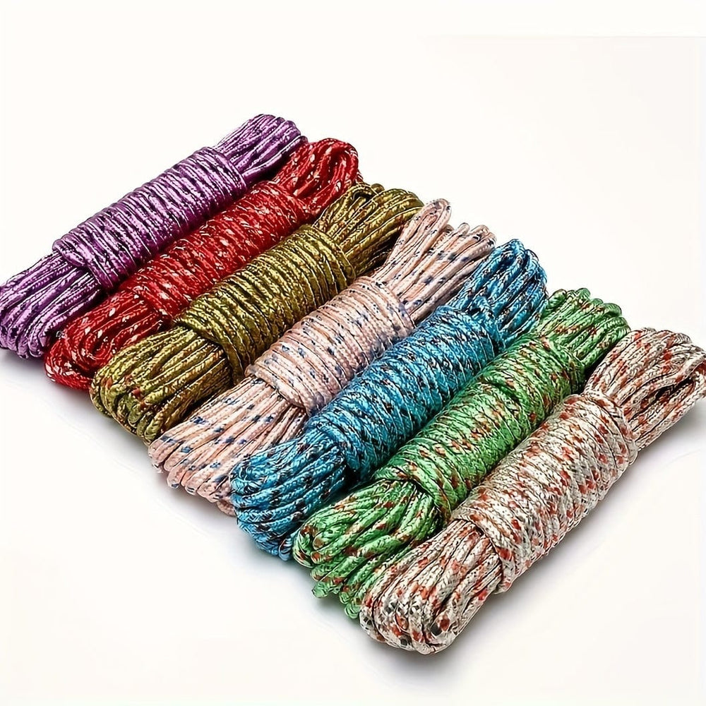 Planet Gates Random Color 1 Roll, Length 10m Household Nylon Rope Indoor Outdoor Clothes Quilt For Drying Cord Sunshade Net Tarpaulin Rainproof Cloth Fixed Rope