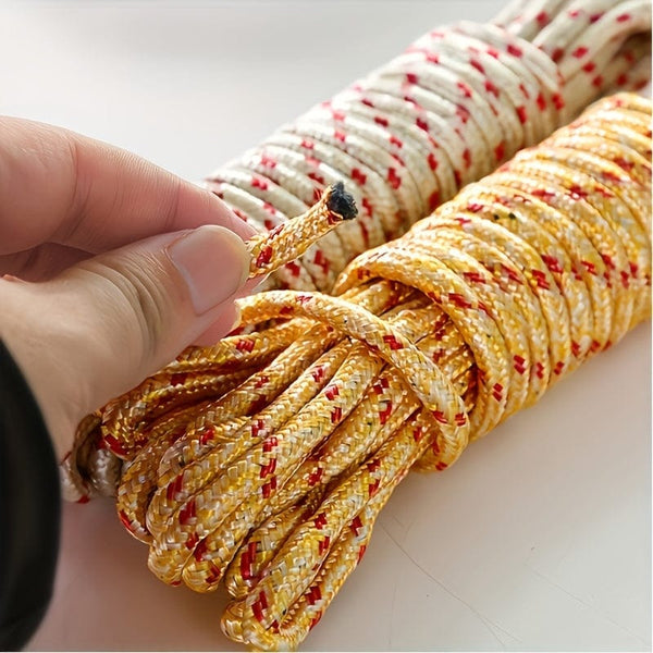 Planet Gates Random Color 1 Roll, Length 10m Household Nylon Rope Indoor Outdoor Clothes Quilt For Drying Cord Sunshade Net Tarpaulin Rainproof Cloth Fixed Rope