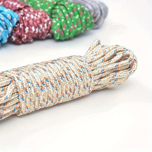 Planet Gates Random Color 1 Roll, Length 10m Household Nylon Rope Indoor Outdoor Clothes Quilt For Drying Cord Sunshade Net Tarpaulin Rainproof Cloth Fixed Rope