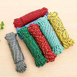 Planet Gates Random Color 1 Roll, Length 10m Household Nylon Rope Indoor Outdoor Clothes Quilt For Drying Cord Sunshade Net Tarpaulin Rainproof Cloth Fixed Rope