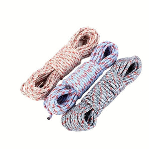 Planet Gates Random Color / 10 Meters Long 1pc Multi-functional Drying Rope, Outdoor Clothesline, Balcony Laundry Rope, Camping Accessories, 5/10/20 Meters