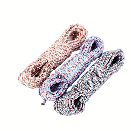 Planet Gates Random Color / 10 Meters Long 1pc Multi-functional Drying Rope, Outdoor Clothesline, Balcony Laundry Rope, Camping Accessories, 5/10/20 Meters