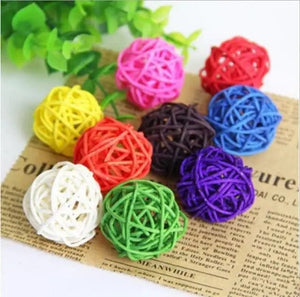 Planet Gates Random Color 10pcs 10pcs/lot Multicolor Color Sepak Takraw Parrot Chewing Toy Ball Pet Bird Scratching Toy Pet Chewing Toy Bird Supplies