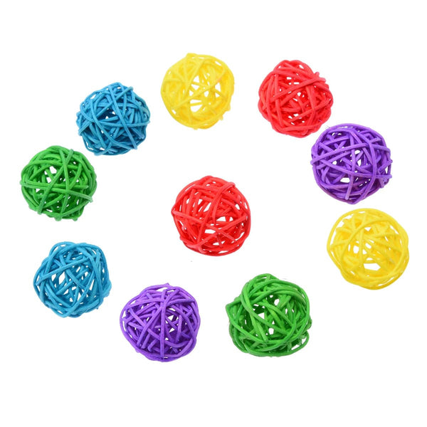 Planet Gates Random Color 10pcs 10pcs/lot Multicolor Color Sepak Takraw Parrot Chewing Toy Ball Pet Bird Scratching Toy Pet Chewing Toy Bird Supplies