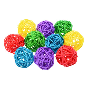 Planet Gates Random Color 10pcs 10pcs/lot Multicolor Color Sepak Takraw Parrot Chewing Toy Ball Pet Bird Scratching Toy Pet Chewing Toy Bird Supplies