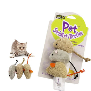Planet Gates Random Color 3Pcs New Plush Simulation Mouse Cat Toy Bite Resistance Plush Mouse Cat Scratch Interactive Mouse Toy Palying Toy For Cat Kitten