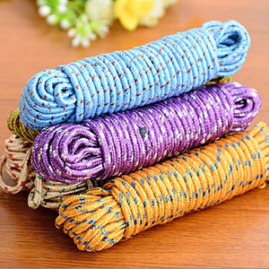 Planet Gates Random Color / 5m (16.40ft) 1pc Multi-functional Drying Rope, Outdoor Clothesline, Balcony Laundry Rope, Camping Accessories, 5/10/20 Meters