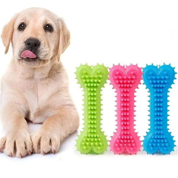 Planet Gates Random color G831A 1PC Pet Chew Toy Soft Rubber Bite-resistance Bone Shape Teeth Grinding Chewing Toys for Small Dogs Training Pet Supplies