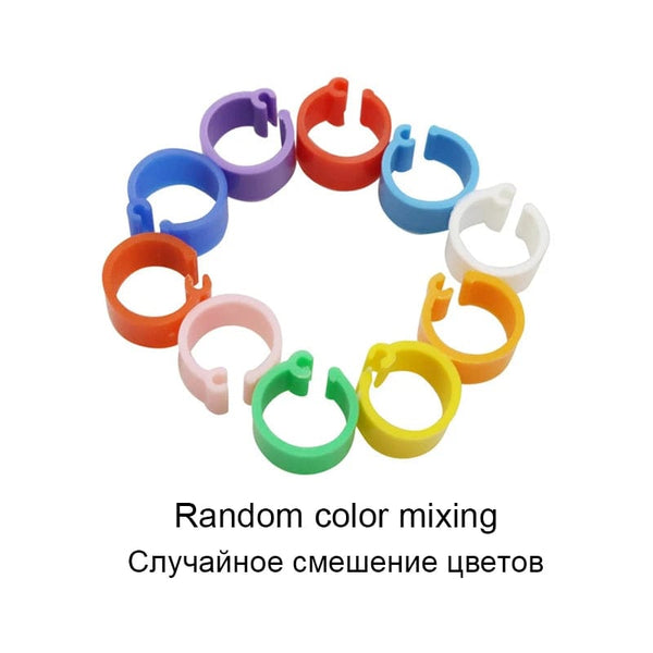Planet Gates Random Color Mixing / 100 Pcs 100 Pcs Plastic Foot Ring Pigeon Foot Ring 8mm Bird Mark Foot Ring Bird Breeding Pigeon Poultry Feeding Poultry PIGEON FOOT RING