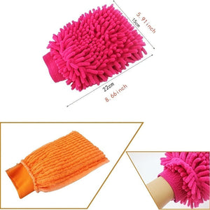 Planet Gates Random Colors 1pc Microfiber Car Wash Gloves - Anti-Scratch Cleaning & Care Tool For Cars & Home Kitchen