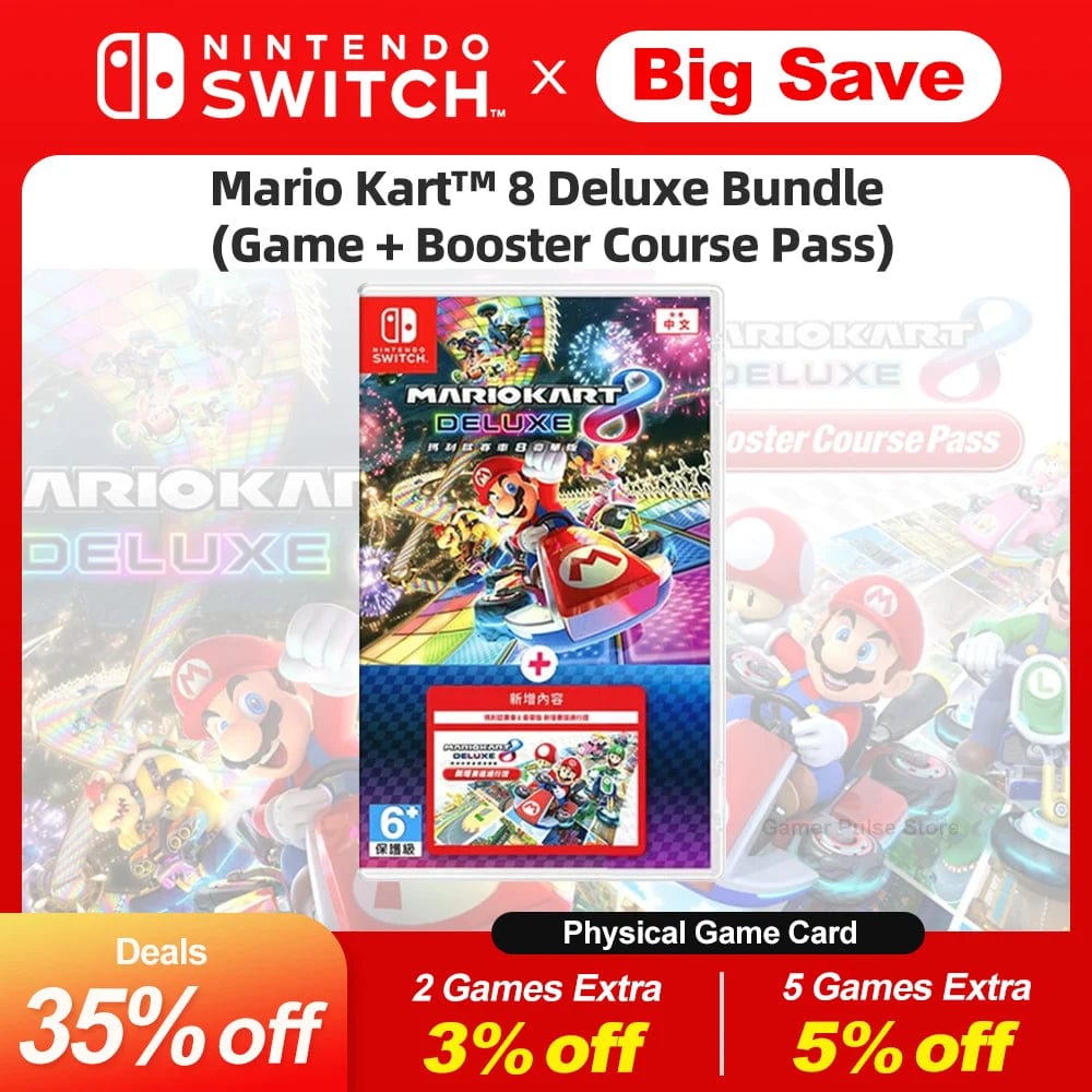 Pakiet Mario Kart 8 Deluxe z losową okładką Planet Gates (gra + karnet na kurs wspomagający) Nintendo Switch Oferty gier 100% oryginalna fizyczna karta gry na Switch