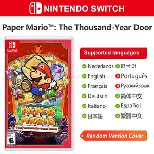 Planet Gates Random Cover Paper Mario The Thousand Year Door Nintendo Switch Game Deals 100% New Original Physical Game Card for Nintendo Switch OLED Lite
