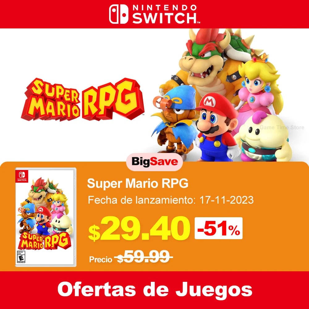 Planet Gates Random Cover Super Mario RPG Nintendo Switch Game Deals 100% Original Official Physical Game Card Adventure and RPG Genre 1 Player for Switch