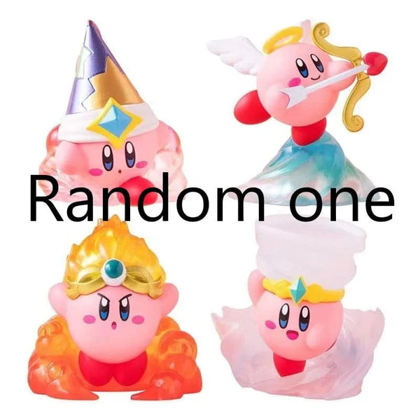 Planet Gates Random one 1 4-8pcs Anime Games Kirby Action Figures Toys Pink Cartoon Kirby PVC Cute Figure Action Toy Christmas Gift for Children