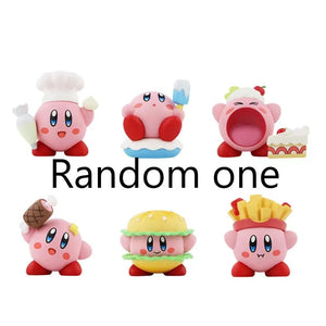 Planet Gates Random one 3 4-8pcs Anime Games Kirby Action Figures Toys Pink Cartoon Kirby PVC Cute Figure Action Toy Christmas Gift for Children