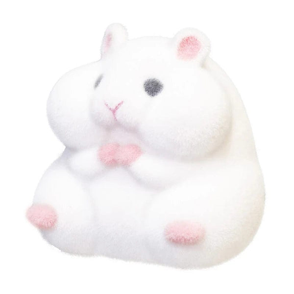 Planet Gates 【Random style】Japan Original Capsule Toys Cute Kawaii Fatty Milky Soft Hamster Flocking Plush Dolls Squeeze Stress Relief Toys