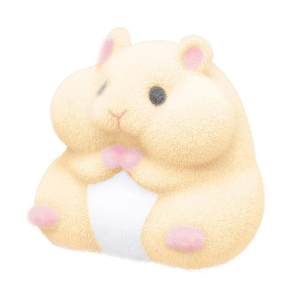 Planet Gates 【Random style】Japan Original Capsule Toys Cute Kawaii Fatty Milky Soft Hamster Flocking Plush Dolls Squeeze Stress Relief Toys