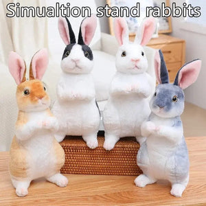 Planet Gates randomly 1pcs 1pc Randomly Realistic Cute Plush Rabbits Lifelike Animal Photo Props Bunny Simulation Toy Model Birthday Gift