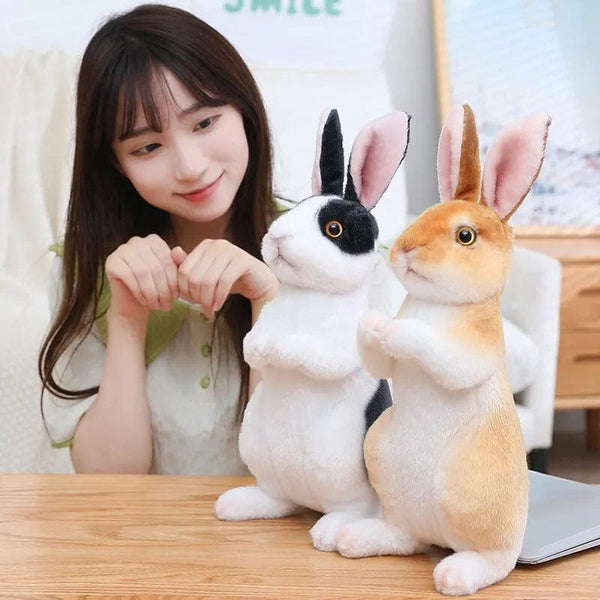 Planet Gates randomly 1pcs 1pc Randomly Realistic Cute Plush Rabbits Lifelike Animal Photo Props Bunny Simulation Toy Model Birthday Gift
