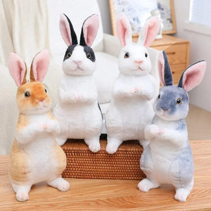 Planet Gates randomly 1pcs 1pc Randomly Realistic Cute Plush Rabbits Lifelike Animal Photo Props Bunny Simulation Toy Model Birthday Gift