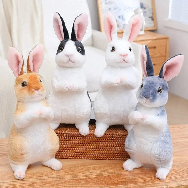 Planet Gates randomly 1pcs 1pc Randomly Realistic Cute Plush Rabbits Lifelike Animal Photo Props Bunny Simulation Toy Model Birthday Gift