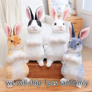 Planet Gates randomly 1pcs 1pc Randomly Realistic Cute Plush Rabbits Lifelike Animal Photo Props Bunny Simulation Toy Model Birthday Gift