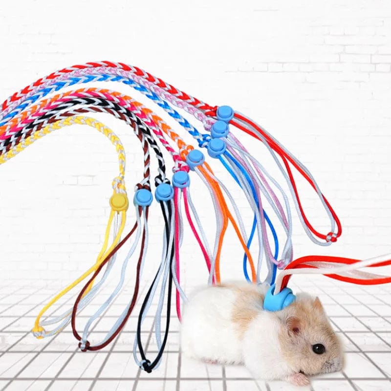 Planet Gates randomly sent / 2.0m 1.4m 2.0m Adjustable Pet Hamster Leash Harness Rope Gerbil Cotton Rope Harness Lead Collar for Rat Mouse Hamster Pet Cage Leash