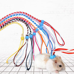Planet Gates randomly sent / 2.0m 1.4m 2.0m Adjustable Pet Hamster Leash Harness Rope Gerbil Cotton Rope Harness Lead Collar for Rat Mouse Hamster Pet Cage Leash