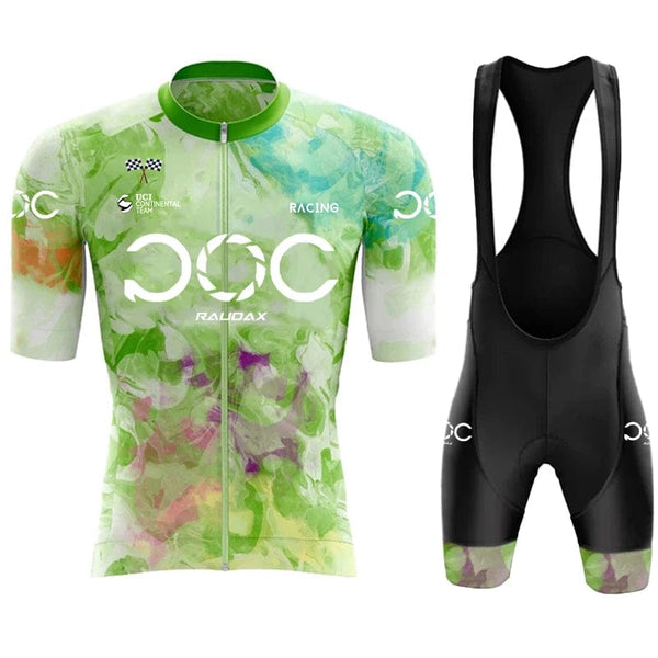 Planet Gates RAUDAX POC New Men's Cycling Set Road Bicycle Breathable Cycling Suit Bib Shorts Cycling Set Summer Cycling Team Training Suit