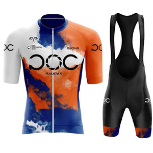 Planet Gates RAUDAX POC New Men's Cycling Set Road Bicycle Breathable Cycling Suit Bib Shorts Cycling Set Summer Cycling Team Training Suit