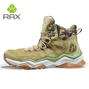 Planet Gates RAX Men Hiking Shoes Mid-top Waterproof Outdoor Sneaker Men Leather Trekking Boots Trail Camping Climbing Hunting Sneakers Women