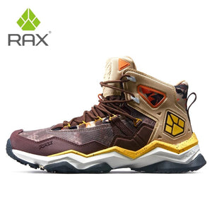 Planet Gates RAX Men Hiking Shoes Mid-top Waterproof Outdoor Sneaker Men Leather Trekking Boots Trail Camping Climbing Hunting Sneakers Women
