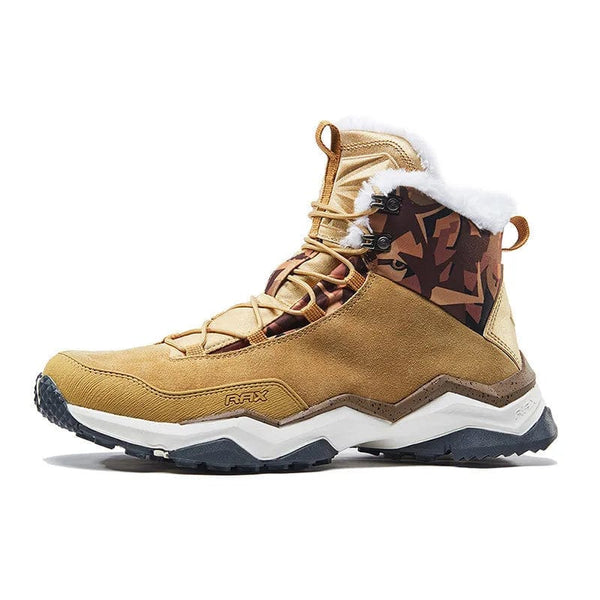 Planet Gates RAX Waterproof Hiking Shoes Men Winter Outdoor Sneakers for Men Snow Boots Plush Mountain Snowboots Outdoor Tourism Jogging Shoe