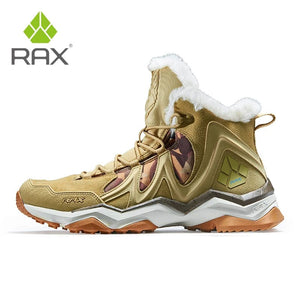 Planet Gates RAX Waterproof Hiking Shoes Men Winter Outdoor Sneakers for Men Snow Boots Plush Mountain Snowboots Outdoor Tourism Jogging Shoe