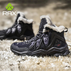 Planet Gates RAX Waterproof Hiking Shoes Men Winter Outdoor Sneakers for Men Snow Boots Plush Mountain Snowboots Outdoor Tourism Jogging Shoe