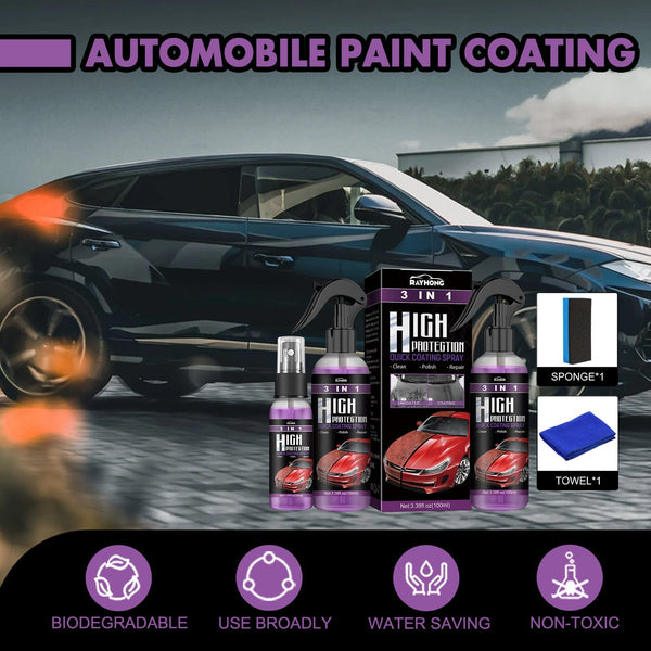 Planet Gates Rayhong 3-in-1 Coating Spray High Protection Fast Car Paint Spray Automatic Hand Paint Color Change Cleaning