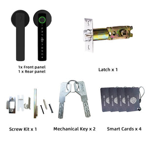 Planet Gates RAYKUBE M5 Tuya BLE Fingerprint Door Lock Digital Electronic Lock with Password/Key/IC Card/ Smartlife/ Tuya APP Unlock