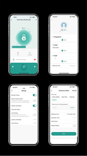 Planet Gates RAYKUBE M5 Tuya BLE Fingerprint Door Lock Digital Electronic Lock with Password/Key/IC Card/ Smartlife/ Tuya APP Unlock