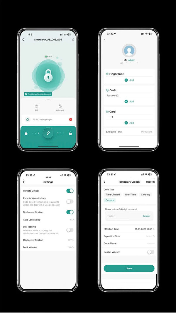 Planet Gates RAYKUBE M5 Tuya BLE Fingerprint Door Lock Digital Electronic Lock with Password/Key/IC Card/ Smartlife/ Tuya APP Unlock