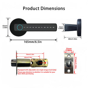 Planet Gates RAYKUBE M5 Tuya BLE Fingerprint Door Lock Digital Electronic Lock with Password/Key/IC Card/ Smartlife/ Tuya APP Unlock