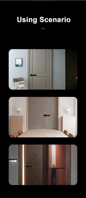 Planet Gates RAYKUBE M5 Tuya BLE Fingerprint Door Lock Digital Electronic Lock with Password/Key/IC Card/ Smartlife/ Tuya APP Unlock