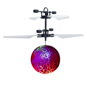 Planet Gates RC blue ball Flying Luminous Ball RC Kid's Flying Ball Anti-stress Drone Helicopter Infrared Induction Aircraft Remote Control Toys Gifts