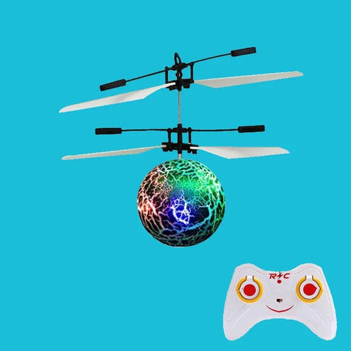 Planet Gates RC blue ball Flying Luminous Ball RC Kid's Flying Ball Anti-stress Drone Helicopter Infrared Induction Aircraft Remote Control Toys Gifts