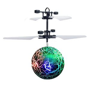Planet Gates RC blue ball Flying Luminous Ball RC Kid's Flying Ball Anti-stress Drone Helicopter Infrared Induction Aircraft Remote Control Toys Gifts