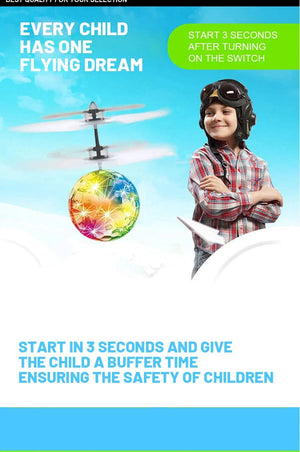 Planet Gates RC blue ball Flying Luminous Ball RC Kid's Flying Ball Anti-stress Drone Helicopter Infrared Induction Aircraft Remote Control Toys Gifts