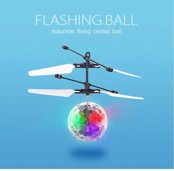 Planet Gates RC blue ball Flying Luminous Ball RC Kid's Flying Ball Anti-stress Drone Helicopter Infrared Induction Aircraft Remote Control Toys Gifts