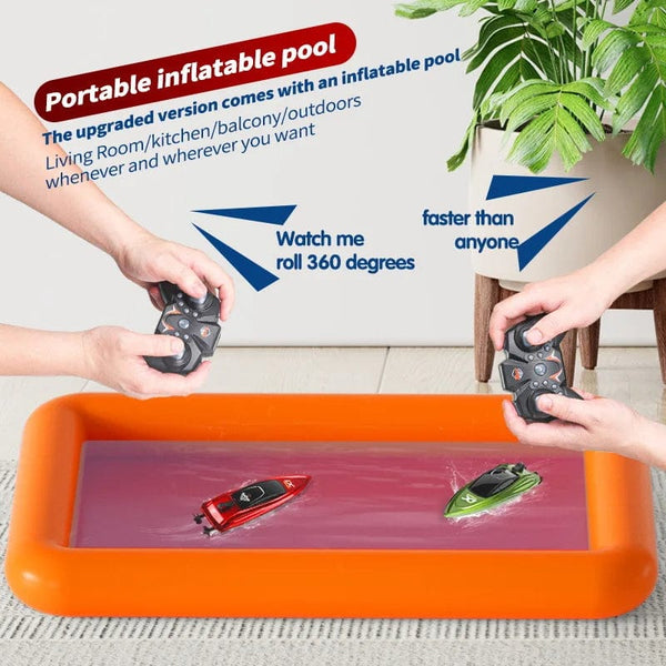 Planet Gates RC Boat Children's Mini Remote Control Boat Speedboat Summer Swimming High Speed Rowing Submarine Toys for Boys Children Gift