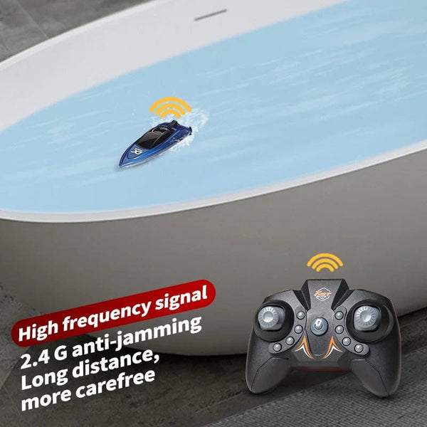 Planet Gates RC Boat Children's Mini Remote Control Boat Speedboat Summer Swimming High Speed Rowing Submarine Toys for Boys Children Gift