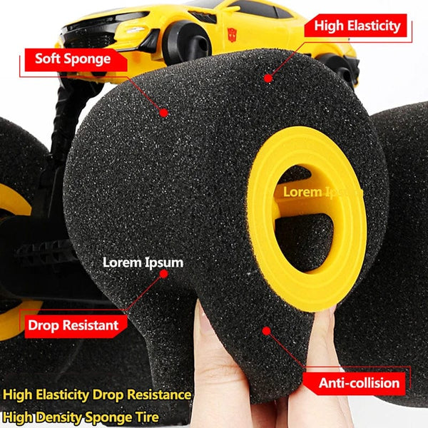 Planet Gates RC Car Stunt Drift Soft Big Sponge Tires Buggy Vehicle Model Radio Controlled Machine Remote Control Toys For Boys Gifts Indoor